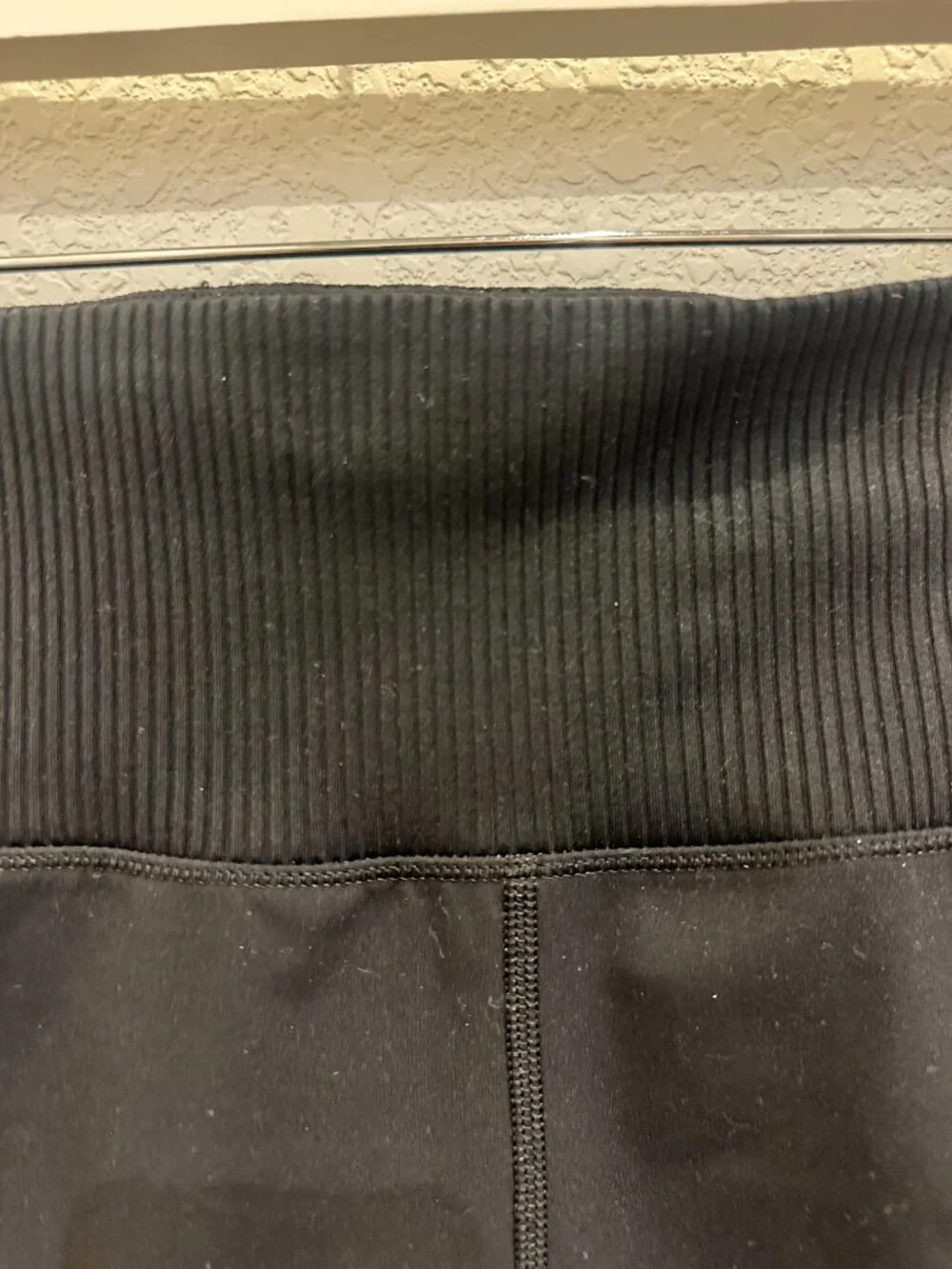 Black Vuori Bike Shorts with High Waist Ribbed Waistband, Small